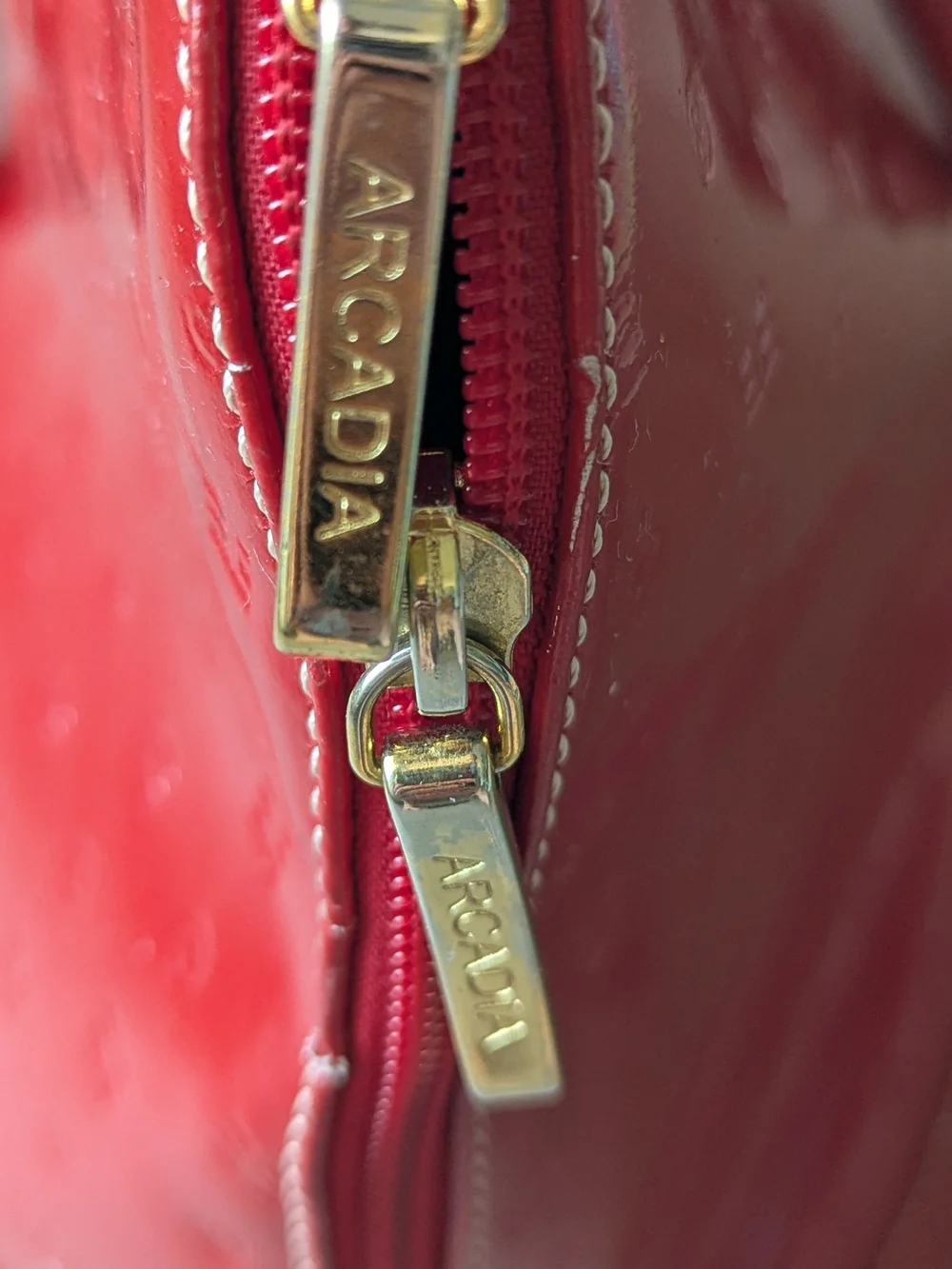 Arcadia Red Patent Leather Purse